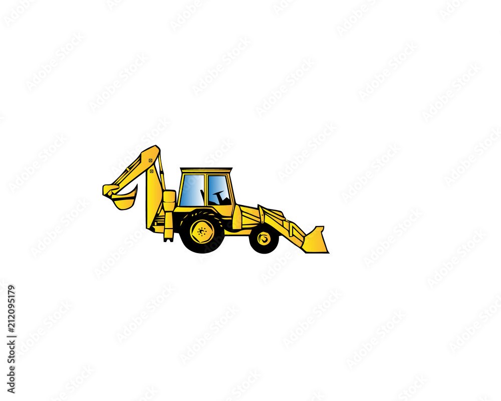 Digging machinery line icon, vector illustration. Digging machinery linear concept sign. Digging machinery line icon, vector illustration. Digging machinery linear concept sign.