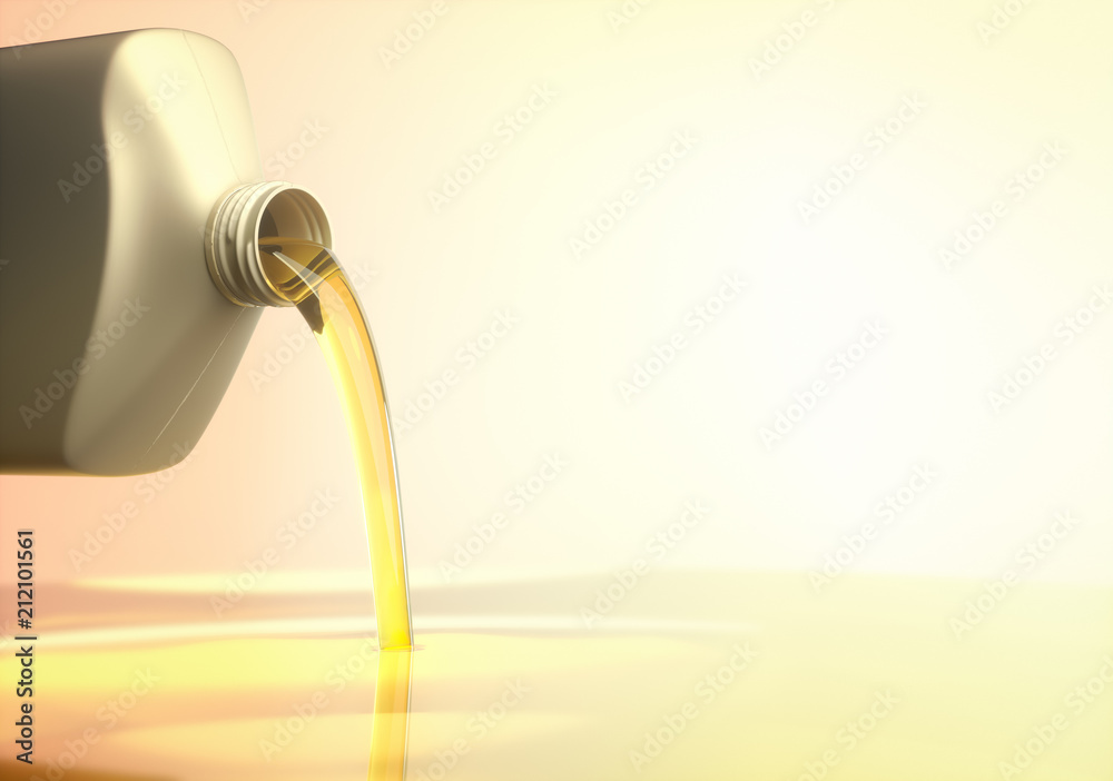 Oil diesel automotive motor. Pouring engine oil on flat surface with black background. Your text on the empty space. Oil diesel automotive motor. Pouring engine oil on flat surface with black background. Your text on the empty space.