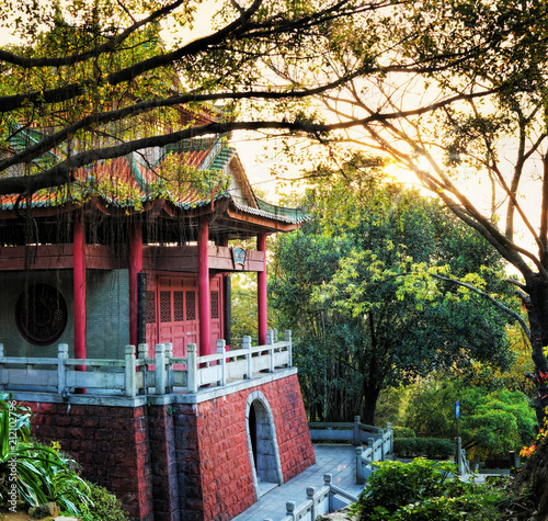 Active monastery Baolin Temple, Shunde, Foshan, Guangdong, China - a Buddhist temple that inherits the legal tradition of Lingnan Buddhism.  photo