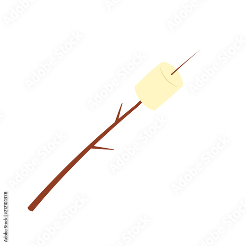 Roasted marshmallow on stick