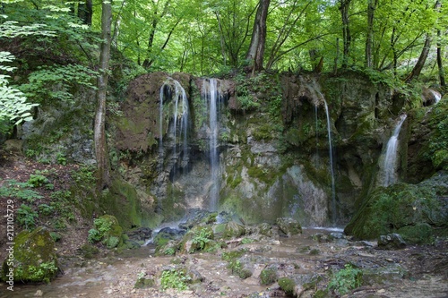 Waterfalls in Hajska valley in National park Slovak Karst, Slovakia