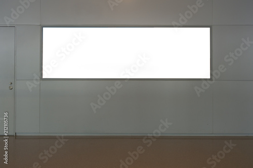 Large blank billboard on a street wall, banners with room to add your own text © RobbinLee