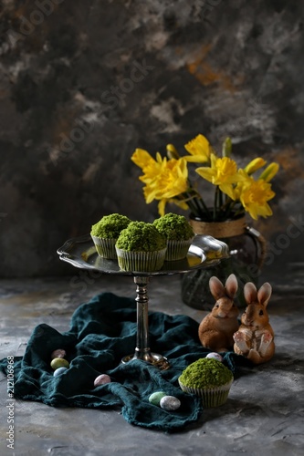 Fotografie Muffinki szpinakowe