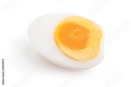 boiled eggs isolated on white background.