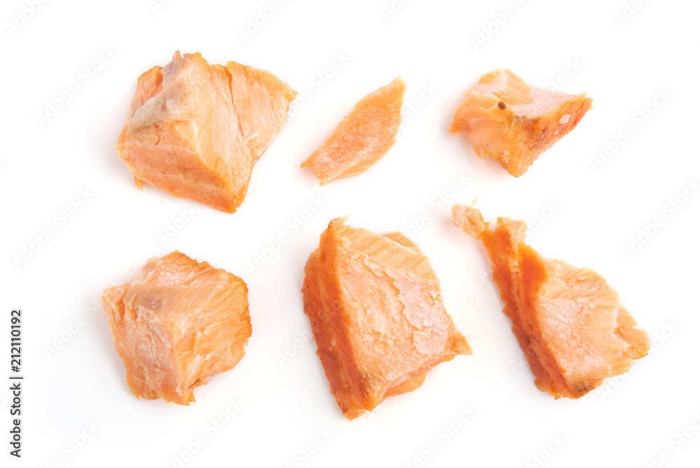 Salmon roast steak isolated on white background. Salmon roast steak isolated on white background.
