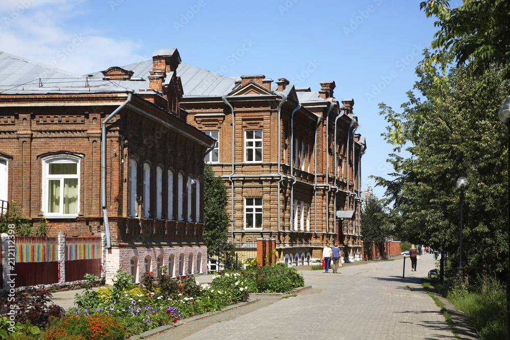 Fototapeta premium Pedestrian street in Kungur. Perm Krai. Russia