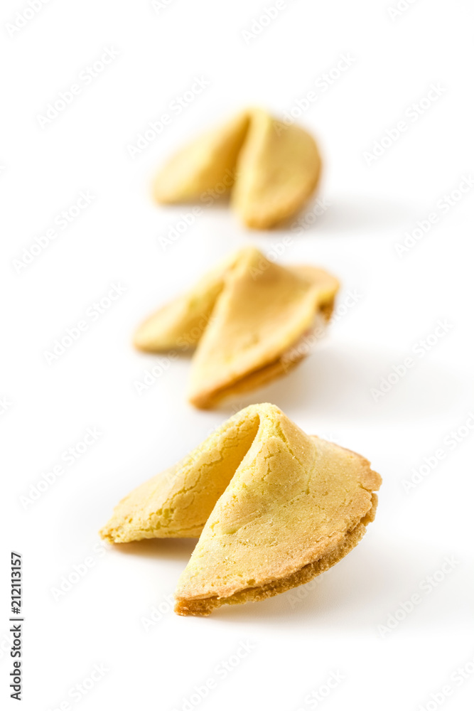 Fortune cookies pattern  isolated on white background