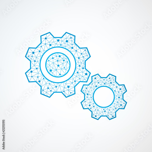 Technology gear icon