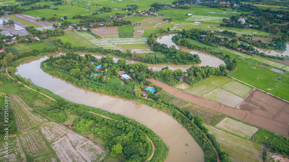 Yom River at Sukhothai, Thailand