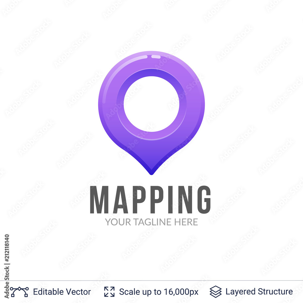 Map location pointer. Map location pointer.