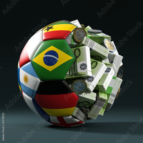 Obraz na płótnie 3D Fußball International Geld