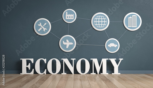 3D Raum Economy Symbole photo