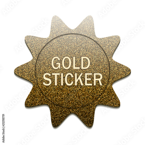 Gold stamp. Luxury golden vintage border.