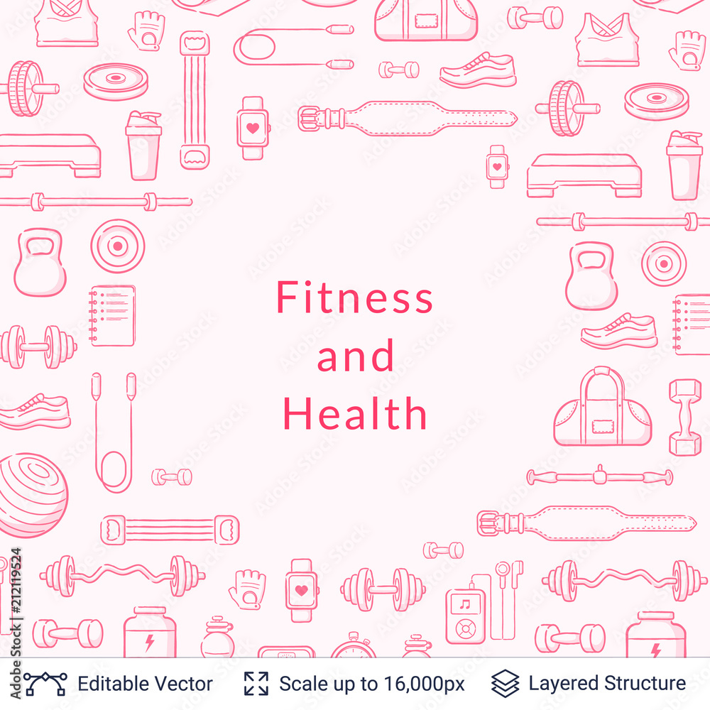 Sport and fitness background.