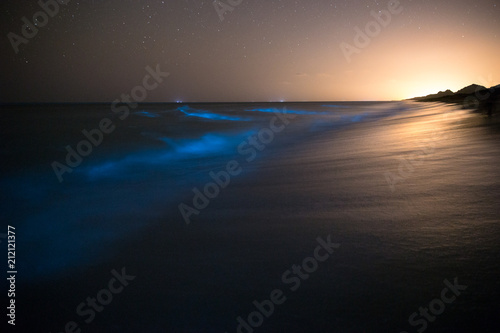 Bioluminescence in the Ocean, Chabahar, Sistan and Baluchistan, Iran photo