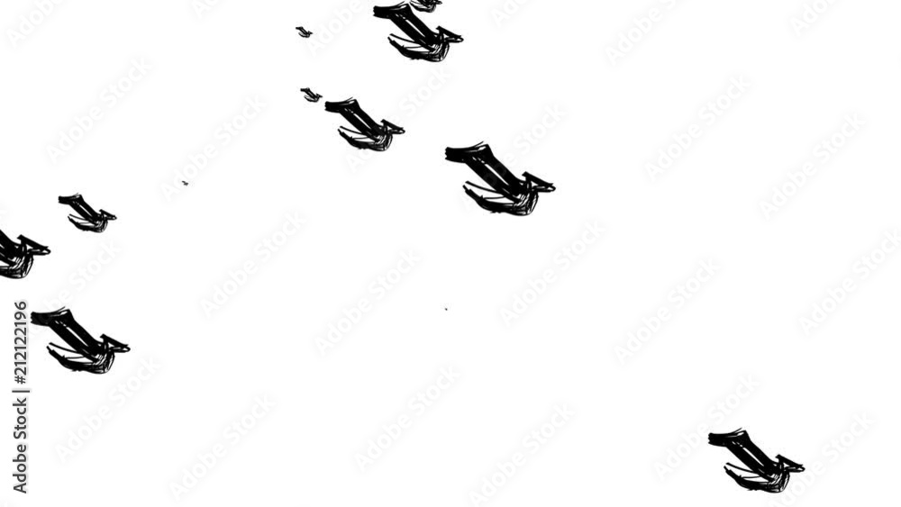 Sketchy Birds Flying Animated Overlay Chroma Key Video for Cartoon or Motion Graphics Background UHD 4K Sketchy Birds Flying Animated Overlay Chroma Key Video for Cartoon or Motion Graphics Background UHD 4K