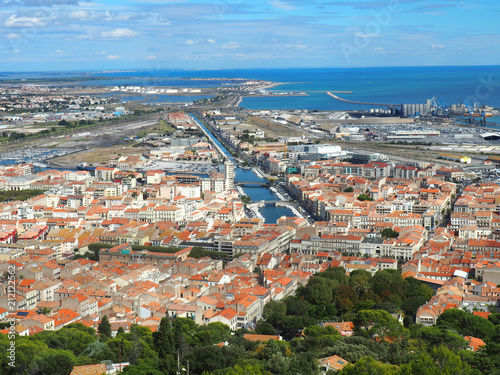 View from the mount St Clair, in Sète city, south of France