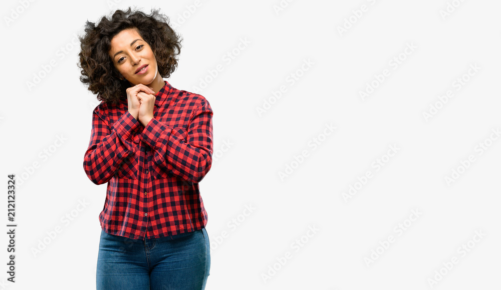 Beautiful arab woman confident and happy with a big natural smile in love Beautiful arab woman confident and happy with a big natural smile in love