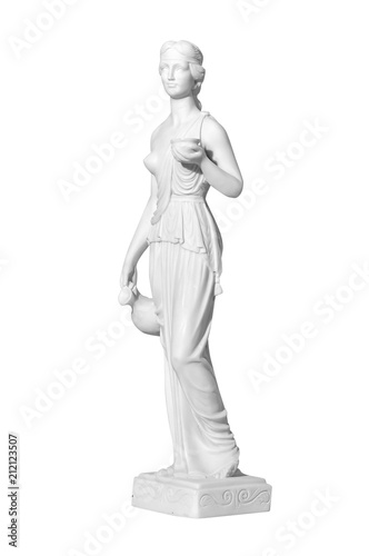 statue woman on a white background