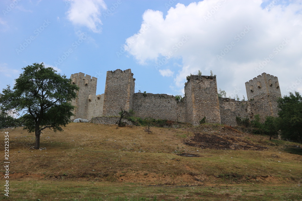 View to Manasija monastery walls, Despotovac, Serbia