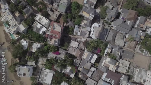 Lamu. An African city flown over with a drone 