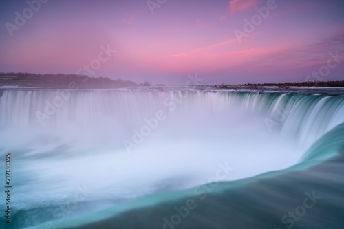 View on niagara falls at sunrise