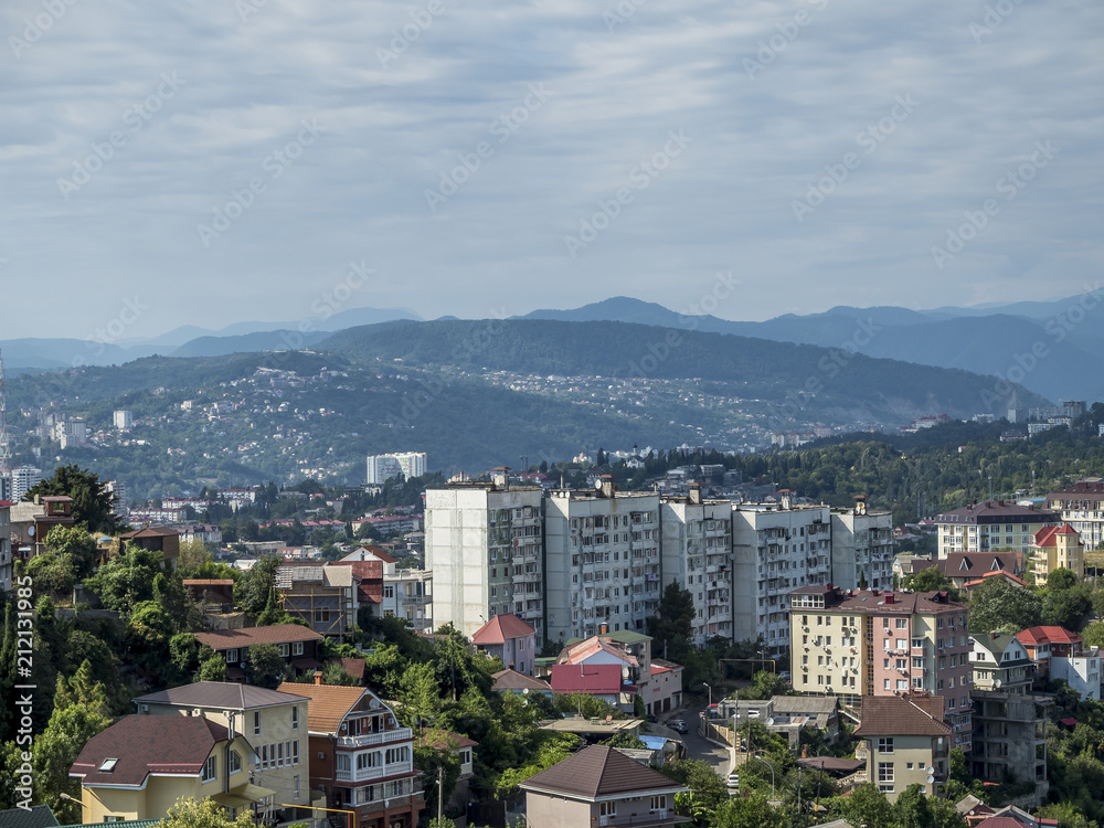 Sightseeing tower on the city of Sochi