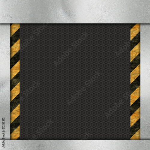 Metal banner with carbon background