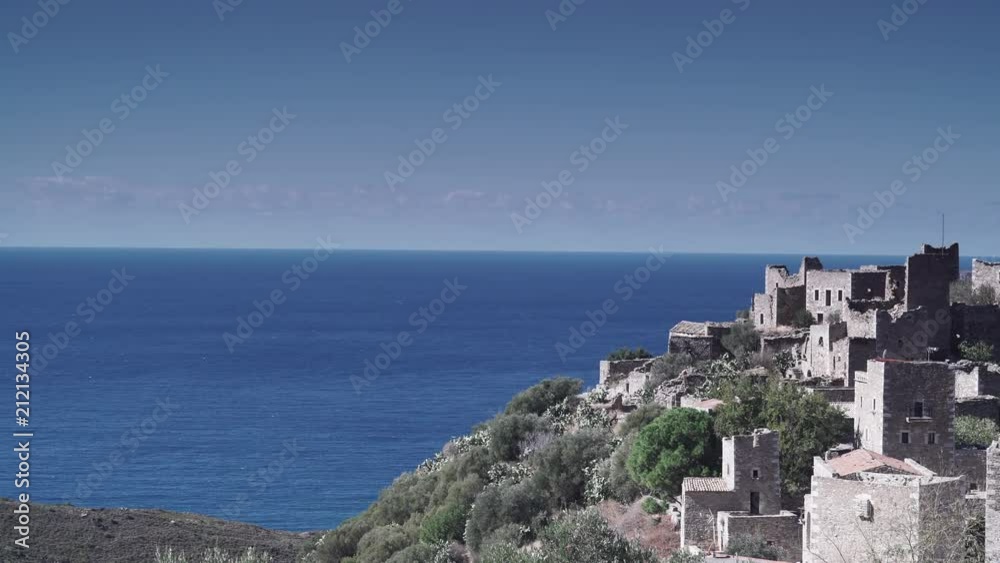 Greece Vatheia village. Architectural and historical old traditional abandoned tower houses in Vathia on Mani Peninsula. Laconia Peloponnese, Europe 4K Greece Vatheia village. Architectural and historical old traditional abandoned tower houses in Vathia on Mani Peninsula. Laconia Peloponnese, Europe 4K
