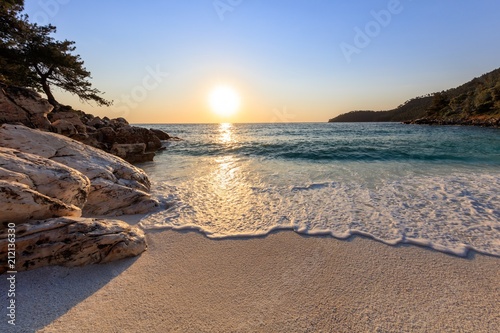 Fototapeta Naklejka Na Ścianę i Meble -  Marble beach (Saliara beach), Thassos Island, Greece