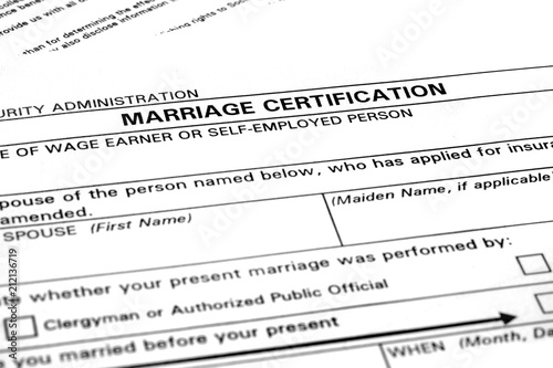 Marriage Certificate Certification Paperwork for Nuptials photo