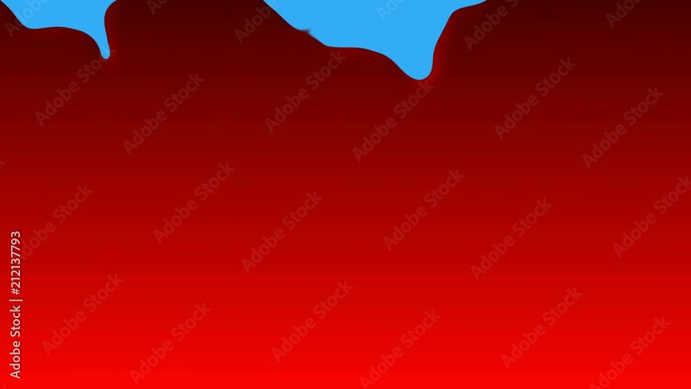 An impressive 3d rendering of scarlet blood covering slowly the whole