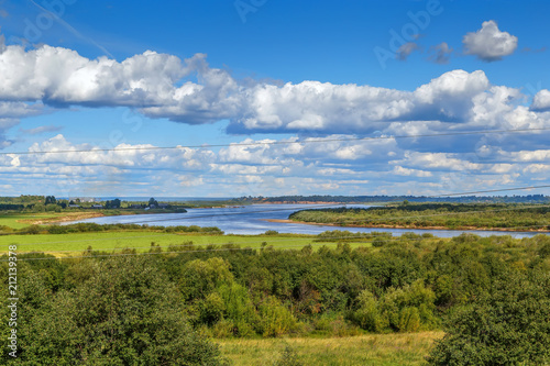 Landscape with Sukhona River, Russia © borisb17