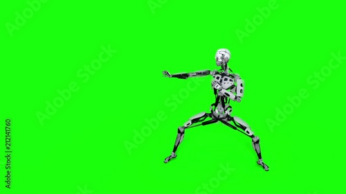 robot commander, green screen