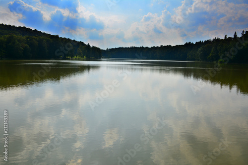 Magic lake in a forest, Czech Republic. 