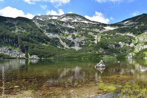 Serene summer day by Yonchevo Lake, Rila Mountains, Blgaria