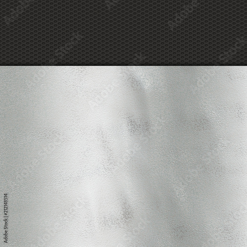 silver metal banner