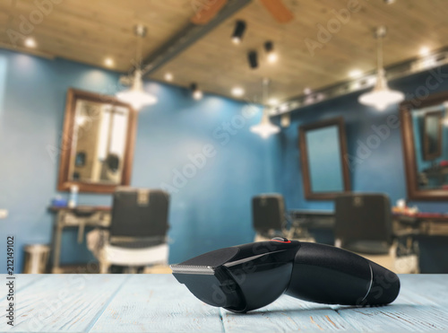 Hair trimmer  in Hairdresser's room photo