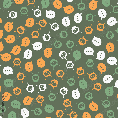 Wallpaper Mural Generative random pattern with chatbot and bubbles Torontodigital.ca