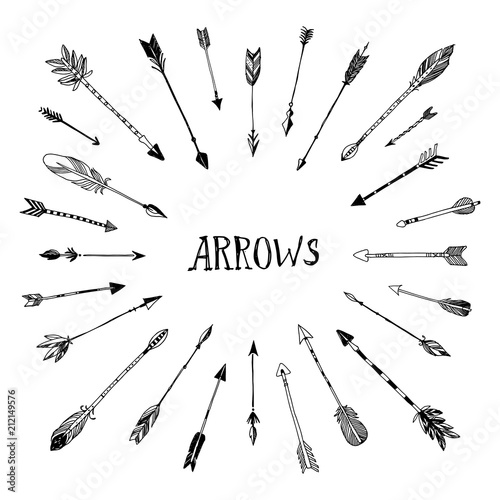 Decorative hand drawn arrows