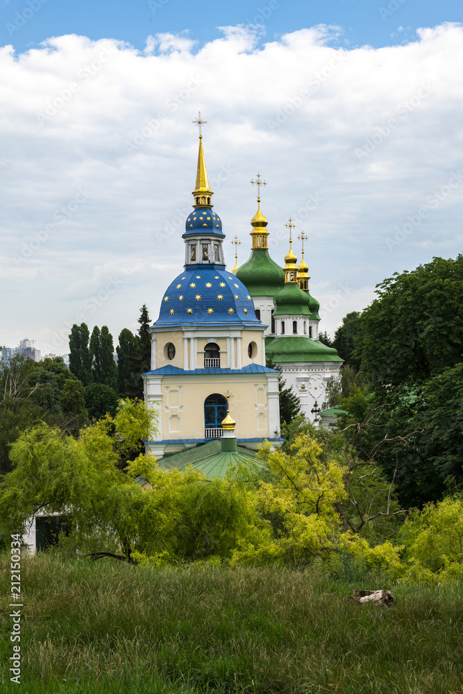 Monastery in the botanical garden of Kiev Ukraine