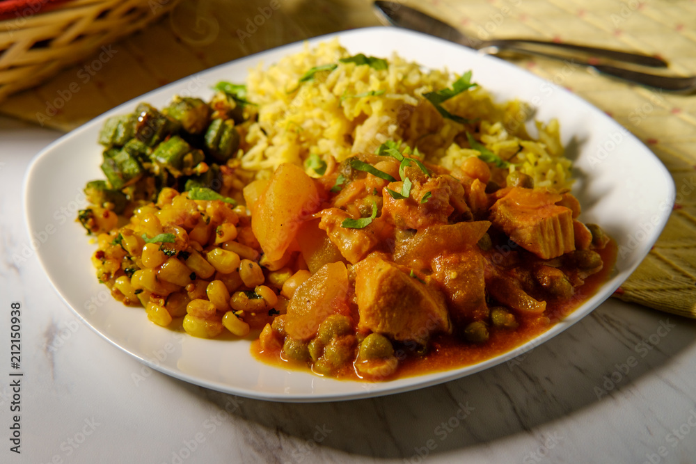 Indian Chicken Curry Dinner