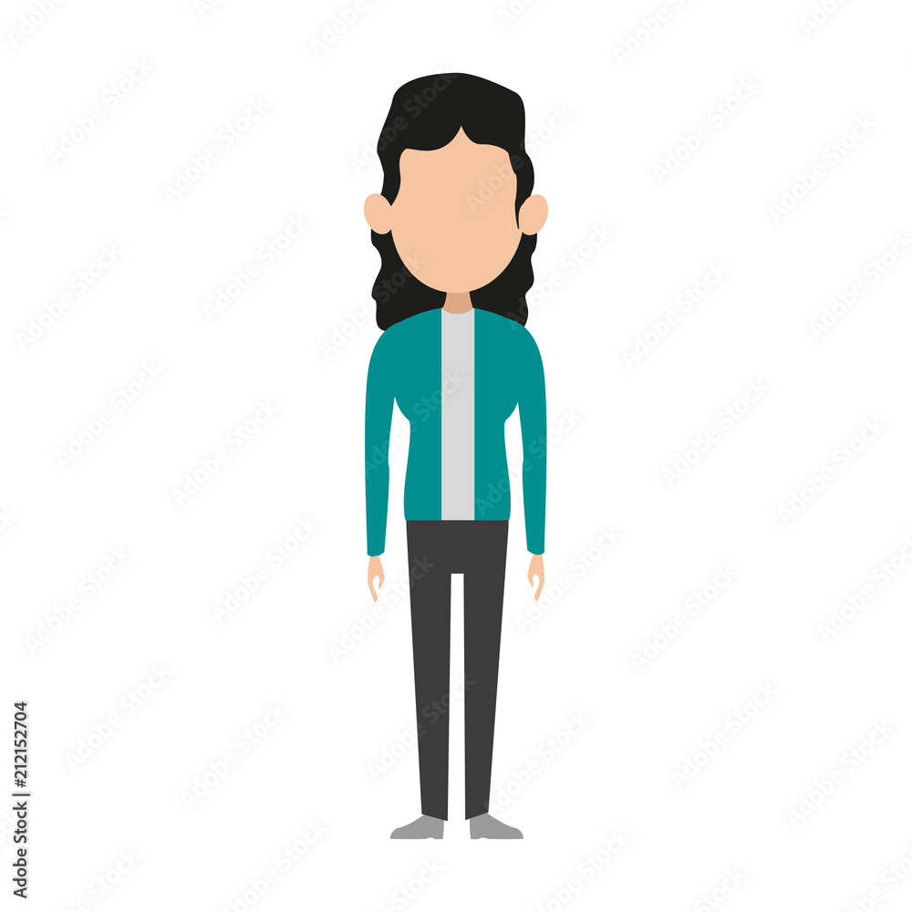 Woman cartoon isolated vector illustration graphic design