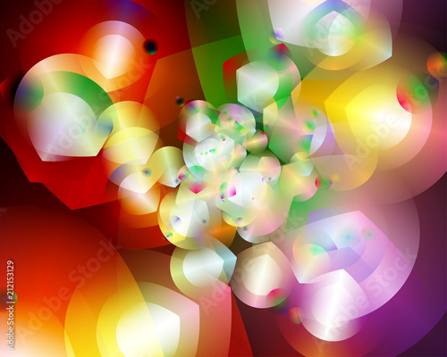 Abstract vector shape composed of simple elements