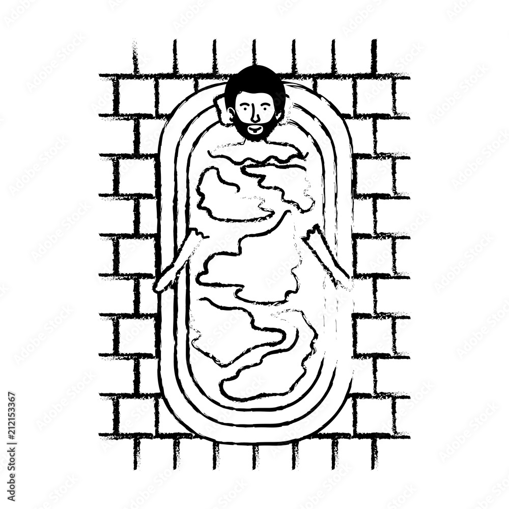 man in the bathtub vector illustration design man in the bathtub vector illustration design