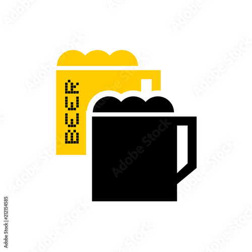 imaginative flat beer icon