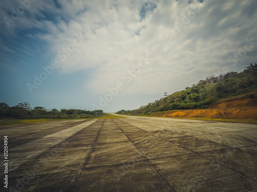abandoned airfield in rural landscape -  small airport -