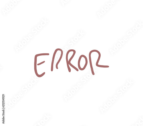 original error message