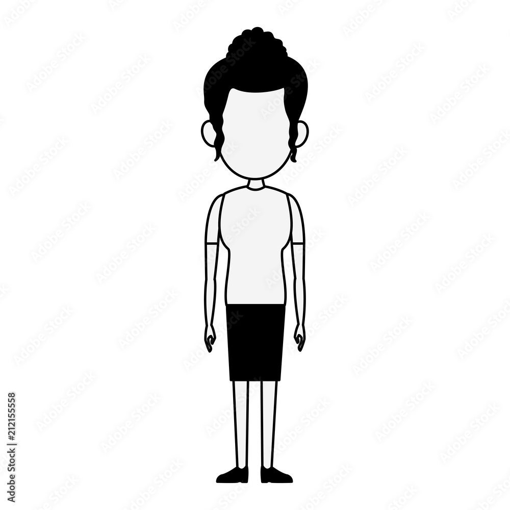 Woman cartoon isolated vector illustration graphic design