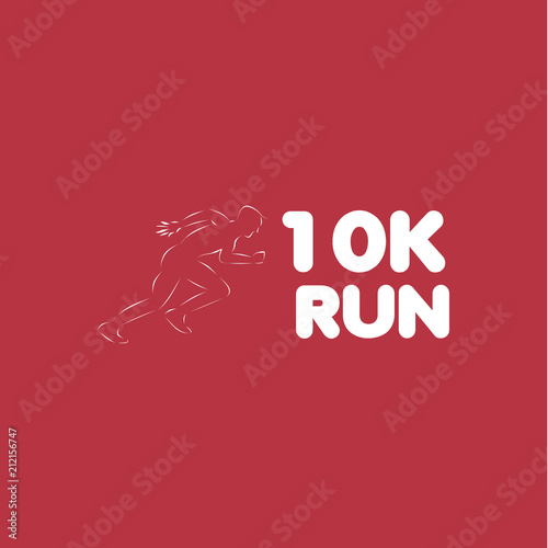 10K Run Vector Template Design Illustration